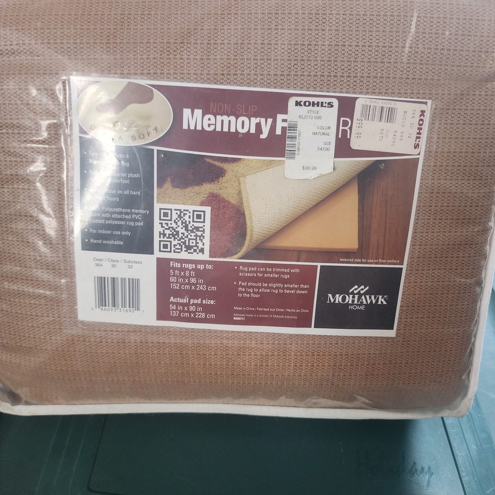 Mohawk Home- Tan Non-Slip Memory Foam Rug Cushion/Mat